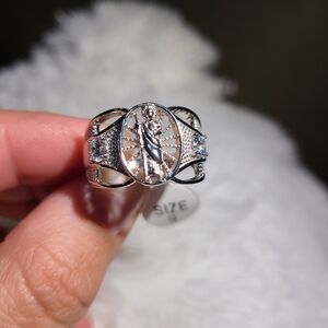 St. Jude Sterling Silver Size 9 ring